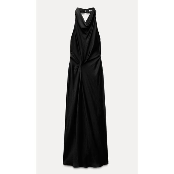 Zara Dresses & Skirts - Nwt- Zara -ZW COLLECTION LONG HALTER NECK DRESS -XS
